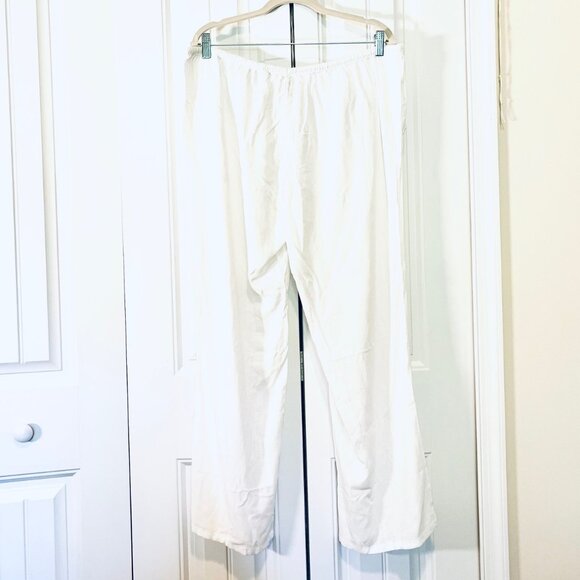 H&M Linen Blend Gauzy Pants in White (XL) New with Tag - Picture 6 of 10